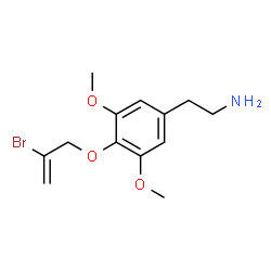ChemSpider 2D Image | 2-{4-[(2-Bromo-2-propen-1-yl)oxy]-3,5-dimethoxyphenyl}ethanamine | C13H18BrNO3