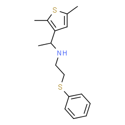 ChemSpider 2D Image | 1-(2,5-Dimethyl-3-thienyl)-N-[2-(phenylsulfanyl)ethyl]ethanamine | C16H21NS2