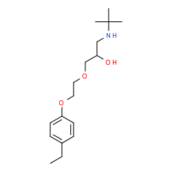 ChemSpider 2D Image | 1-[2-(4-Ethylphenoxy)ethoxy]-3-[(2-methyl-2-propanyl)amino]-2-propanol | C17H29NO3