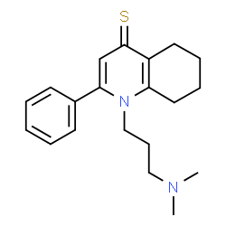 ChemSpider 2D Image | 1-[3-(Dimethylamino)propyl]-2-phenyl-5,6,7,8-tetrahydro-4(1H)-quinolinethione | C20H26N2S