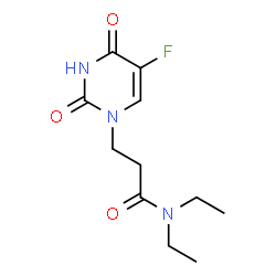 ChemSpider 2D Image | N,N-Diethyl-3-(5-fluoro-2,4-dioxo-3,4-dihydro-1(2H)-pyrimidinyl)propanamide | C11H16FN3O3