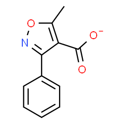 ChemSpider 2D Image | 5-Methyl-3-phenyl-1,2-oxazole-4-carboxylate | C11H8NO3