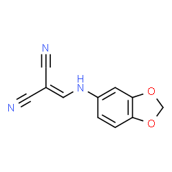 ChemSpider 2D Image | [(1,3-Benzodioxol-5-ylamino)methylene]malononitrile | C11H7N3O2
