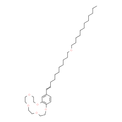 ChemSpider 2D Image | 15-[11-(Dodecyloxy)-1-undecen-1-yl]-2,3,5,6,8,9,11,12-octahydro-1,4,7,10,13-benzopentaoxacyclopentadecine | C37H64O6