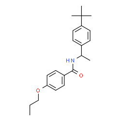 ChemSpider 2D Image | N-{1-[4-(2-Methyl-2-propanyl)phenyl]ethyl}-4-propoxybenzamide | C22H29NO2