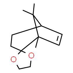 ChemSpider 2D Image | 1,8,8-Trimethylspiro[bicyclo[3.2.1]oct-6-ene-2,2'-[1,3]dioxolane] | C13H20O2