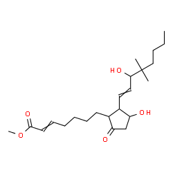 ChemSpider 2D Image | Methyl 11,15-dihydroxy-16,16-dimethyl-9-oxoprosta-2,13-dien-1-oate | C23H38O5
