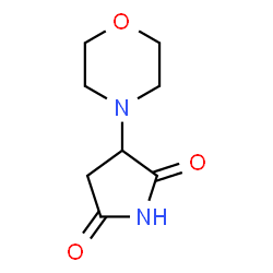 ChemSpider 2D Image | 3-(4-Morpholinyl)-2,5-pyrrolidinedione | C8H12N2O3