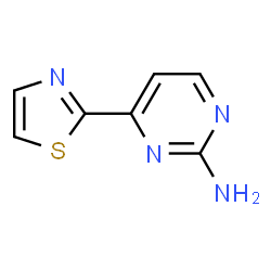 ChemSpider 2D Image | 4-(Thiazol-2-yl)pyrimidin-2-amine | C7H6N4S