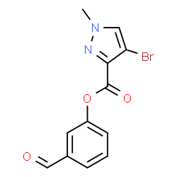 ChemSpider 2D Image | 3-Formylphenyl 4-bromo-1-methyl-1H-pyrazole-3-carboxylate | C12H9BrN2O3