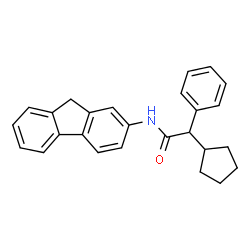 ChemSpider 2D Image | 2-Cyclopentyl-N-(9H-fluoren-2-yl)-2-phenylacetamide | C26H25NO