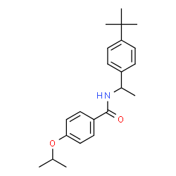 ChemSpider 2D Image | N-[1-(4-tert-Butylphenyl)ethyl]-4-isopropoxybenzamide | C22H29NO2