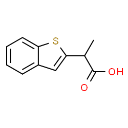 ChemSpider 2D Image | 2-(1-Benzothiophen-2-yl)propanoic acid | C11H10O2S