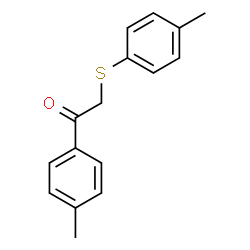 ChemSpider 2D Image | 1-(4-methylphenyl)-2-[(4-methylphenyl)thio]ethan-1-one | C16H16OS