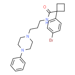 ChemSpider 2D Image | 1-(4-Bromophenyl)-N-[3-(4-phenyl-1-piperazinyl)propyl]cyclobutanecarboxamide | C24H30BrN3O