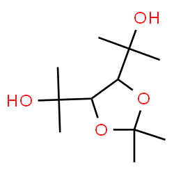 ChemSpider 2D Image | 2,2'-(2,2-Dimethyl-1,3-dioxolane-4,5-diyl)di(2-propanol) | C11H22O4