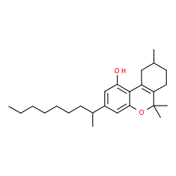 ChemSpider 2D Image | 6,6,9-Trimethyl-3-(2-nonanyl)-7,8,9,10-tetrahydro-6H-benzo[c]chromen-1-ol | C25H38O2