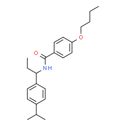 ChemSpider 2D Image | 4-Butoxy-N-[1-(4-isopropylphenyl)propyl]benzamide | C23H31NO2