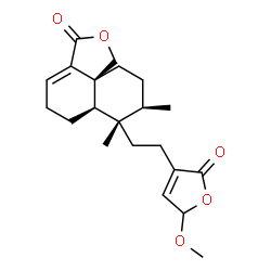 ChemSpider 2D Image | (6aR,7S,8R,10aS)-7-[2-(5-Methoxy-2-oxo-2,5-dihydro-3-furanyl)ethyl]-7,8-dimethyl-6,6a,7,8,9,10-hexahydronaphtho[1,8a-c]furan-3(5H)-one | C21H28O5