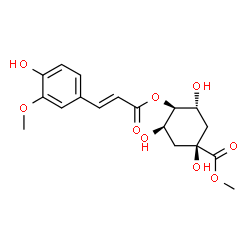 ChemSpider 2D Image | Methyl (1S,3R,4S,5R)-1,3,5-trihydroxy-4-{[(2E)-3-(4-hydroxy-3-methoxyphenyl)-2-propenoyl]oxy}cyclohexanecarboxylate | C18H22O9