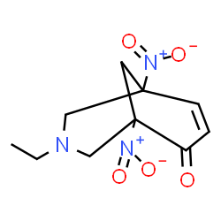 ChemSpider 2D Image | 3-Ethyl-1,5-dinitro-3-azabicyclo[3.3.1]non-7-en-6-one | C10H13N3O5