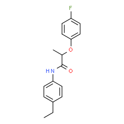 ChemSpider 2D Image | N-(4-Ethylphenyl)-2-(4-fluorophenoxy)propanamide | C17H18FNO2