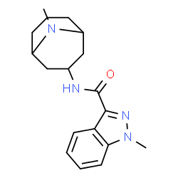 ChemSpider 2D Image | 1-Methyl-N-(9-methyl-9-azabicyclo[3.3.1]non-3-yl)-1H-indazole-3-carboxamide | C18H24N4O