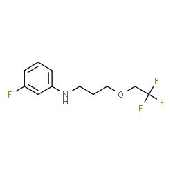 ChemSpider 2D Image | 3-Fluoro-N-[3-(2,2,2-trifluoroethoxy)propyl]aniline | C11H13F4NO
