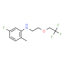 ChemSpider 2D Image | 5-Fluoro-2-methyl-N-[2-(2,2,2-trifluoroethoxy)ethyl]aniline | C11H13F4NO