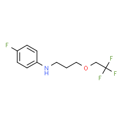 ChemSpider 2D Image | 4-Fluoro-N-[3-(2,2,2-trifluoroethoxy)propyl]aniline | C11H13F4NO