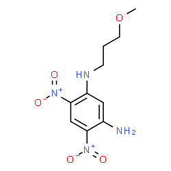 ChemSpider 2D Image | N-(3-Methoxypropyl)-4,6-dinitro-1,3-benzenediamine | C10H14N4O5