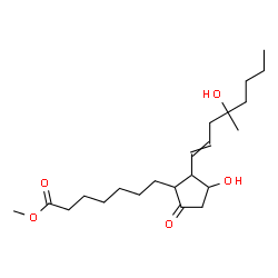 ChemSpider 2D Image | Methyl 11,16-dihydroxy-16-methyl-9-oxoprost-13-en-1-oate | C22H38O5