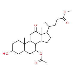 ChemSpider 2D Image | Methyl 7-acetoxy-3-hydroxy-12-oxocholan-24-oate | C27H42O6