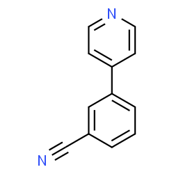 ChemSpider 2D Image | 3-(4-Pyridinyl)benzonitrile | C12H8N2