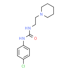 ChemSpider 2D Image | 1-(4-Chlorophenyl)-3-[2-(1-piperidinyl)ethyl]urea | C14H20ClN3O