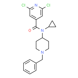 ChemSpider 2D Image | N-(1-Benzyl-4-piperidinyl)-2,6-dichloro-N-cyclopropylisonicotinamide | C21H23Cl2N3O