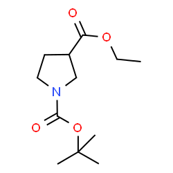 ChemSpider 2D Image | 1-tert-Butyl 3-ethyl pyrrolidine-1,3-dicarboxylate | C12H21NO4