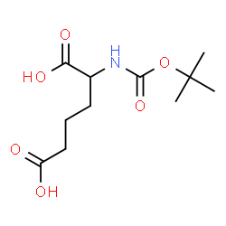 ChemSpider 2D Image | 2-({[(2-Methyl-2-propanyl)oxy]carbonyl}amino)hexanedioic acid | C11H19NO6