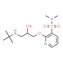 ChemSpider 2D Image | 2-{2-Hydroxy-3-[(2-methyl-2-propanyl)amino]propoxy}-N,N-dimethyl-3-pyridinesulfonamide | C14H25N3O4S