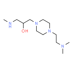 ChemSpider 2D Image | 1-{4-[2-(Dimethylamino)ethyl]-1-piperazinyl}-3-(methylamino)-2-propanol | C12H28N4O