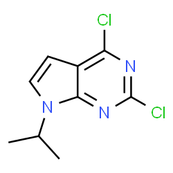 ChemSpider 2D Image | 2,4-Dichloro-7-isopropyl-7H-pyrrolo[2,3-d]pyrimidine | C9H9Cl2N3