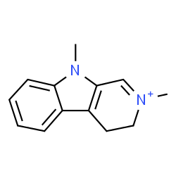 ChemSpider 2D Image | 2,9-Dimethyl-4,9-dihydro-3H-beta-carbolin-2-ium | C13H15N2