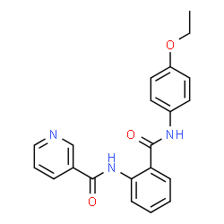 ChemSpider 2D Image | N-{2-[(4-Ethoxyphenyl)carbamoyl]phenyl}nicotinamide | C21H19N3O3