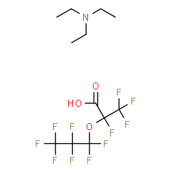 ChemSpider 2D Image | 2,3,3,3-Tetrafluoro-2-(heptafluoropropoxy)propanoic acid - N,N-diethylethanamine (1:1) | C12H16F11NO3