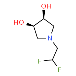 ChemSpider 2D Image | (3R,4S)-1-(2,2-Difluoroethyl)-3,4-pyrrolidinediol | C6H11F2NO2