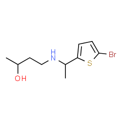 ChemSpider 2D Image | 4-{[1-(5-Bromo-2-thienyl)ethyl]amino}-2-butanol | C10H16BrNOS