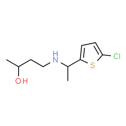 ChemSpider 2D Image | 4-{[1-(5-Chloro-2-thienyl)ethyl]amino}-2-butanol | C10H16ClNOS