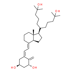 ChemSpider 2D Image | (1S,3R,5Z)-5-{(2E)-2-[(1R,3aS,7aR)-1-(2,10-Dihydroxy-2,10-dimethyl-6-undecanyl)-7a-methyloctahydro-4H-inden-4-ylidene]ethylidene}-4-methylene-1,3-cyclohexanediol (non-preferred name) | C32H54O4