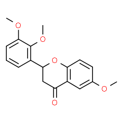 ChemSpider 2D Image | 2-(2,3-Dimethoxyphenyl)-6-methoxy-2,3-dihydro-4H-chromen-4-one | C18H18O5