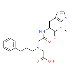 ChemSpider 2D Image | N-(Carboxymethyl)-N-(3-phenylpropyl)glycyl-N-methyl-L-histidinamide | C20H27N5O4